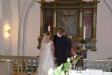 The priest pronounces them husband and wife.